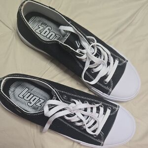 Lugz Classic Black and White Canvas Sneakers